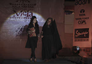 Jivaben walks the KRV fashion show ramp