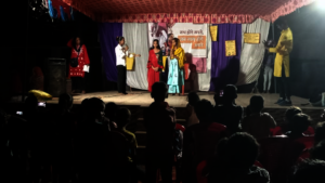 Adolescents during Kishori Samvaad performance