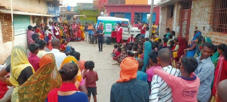 An adolescent girl expressing her views