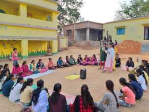 Group discussion during MHM day
