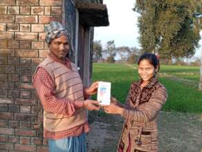 Poonam's father gifting her a mobile