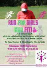 Our poster for the first 'Run For Girls' marathon