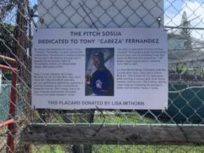 New affixed placard honoring Tony Fernandez