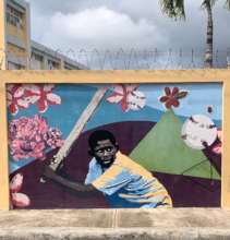Mural on local community wall