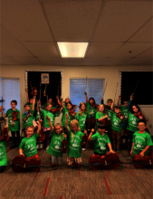 2nd Grade Joy ASO students show off new shirts