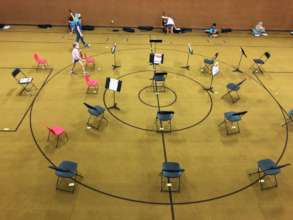 This is how our seating was spaced for orchestra.