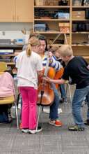 "Informance" where students taught family to play