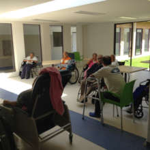In-patients in dining room