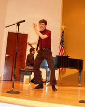 Joe tap dancing