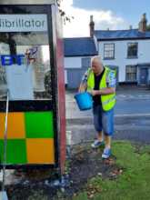 Cleaning the Telephone Kiosk