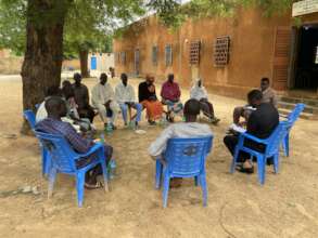 Meeting with parents of scholarship girls at Aguie