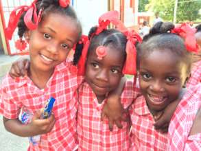 Several of the school children we serve