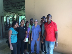 The CVET student crew with Dr. Farin
