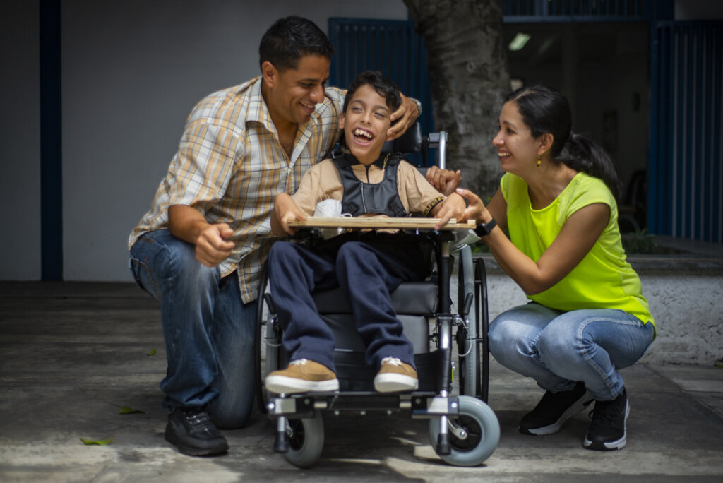 Esteban with his parents