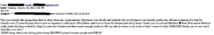 A thank-you email from Kentucky resident