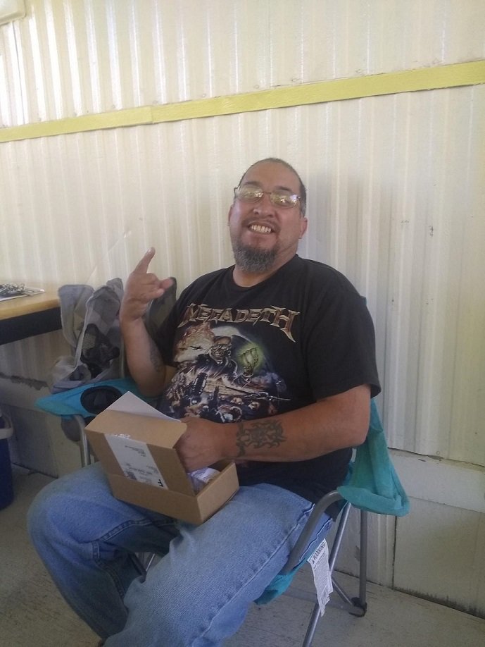 Kentucky resident with new eyeglasses