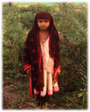 Pihu outside her house in Alirajpur