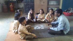 Vasu learning at school.