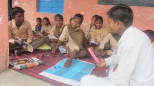 Rame Learning in Class with Educate Girls' GKP kit
