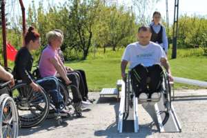 Wheelchair skills training at Motivation