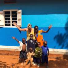 Elise visiting Grace orphanage