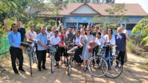 Bike recipients with the Lotus board and staff