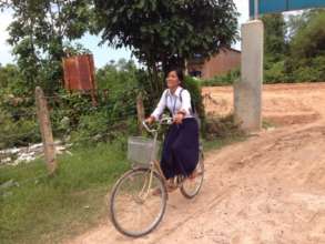 Theara on her Lotus Pedals bike