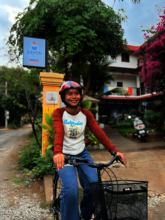 Sorpheann and her bike