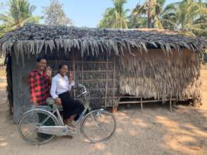 Sreyhang and her mother at home