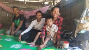 Sreyhang's family at home