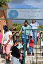 Families happy to use the Education Center.