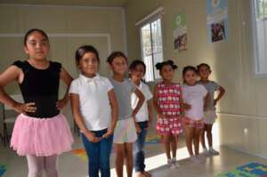 Girls in ballet class , in our Education Center.