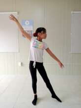 One of our students learning ballet