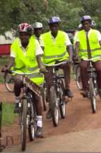 Nambale Students Riding Buffalo Bicycles