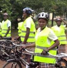 Nambale Students with Buffalo Bicycles