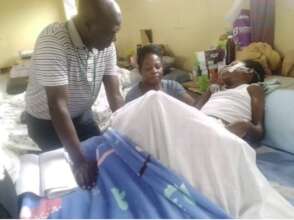 Our social worker with Jane and her daughter