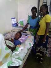 One of our volunteers supporting a patient