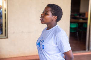 Winning student pitching her project proposal