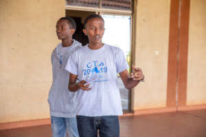 Winning students pitching their project proposal