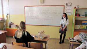 Student about to deliver her Prose in Sofia