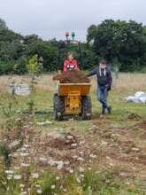 Earthmoving to create the Dragon Garden