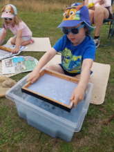 Paper making at the summer playscheme