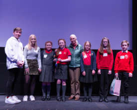 Dr Jane Goodall presents Andover Shoots with award