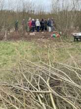 Gathering in hazel copse to learn about layering