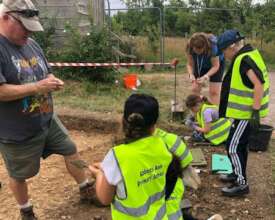 Pupils from Abbotts Ann School join The Dig