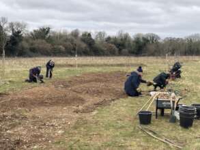 Mound shaping in the Habitat's Trail area