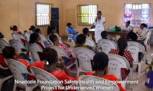 Pregnancy health training in Olokoro, Abia State.