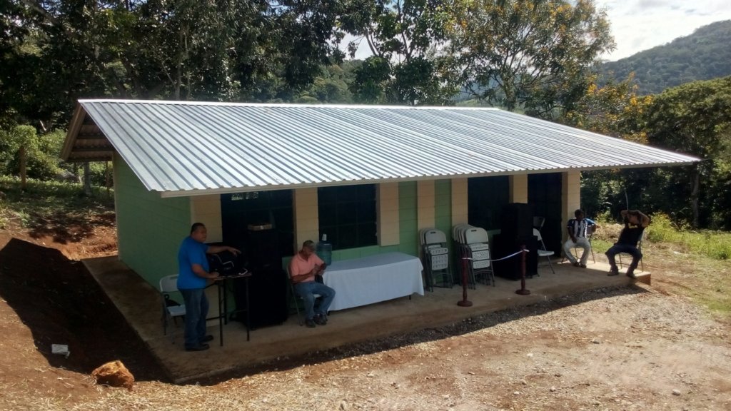 This is the painted school ready for dedication.