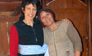 Carol and Marina in a traditional a'il