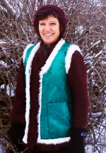 Carol in a Bo'ochi fleece vest